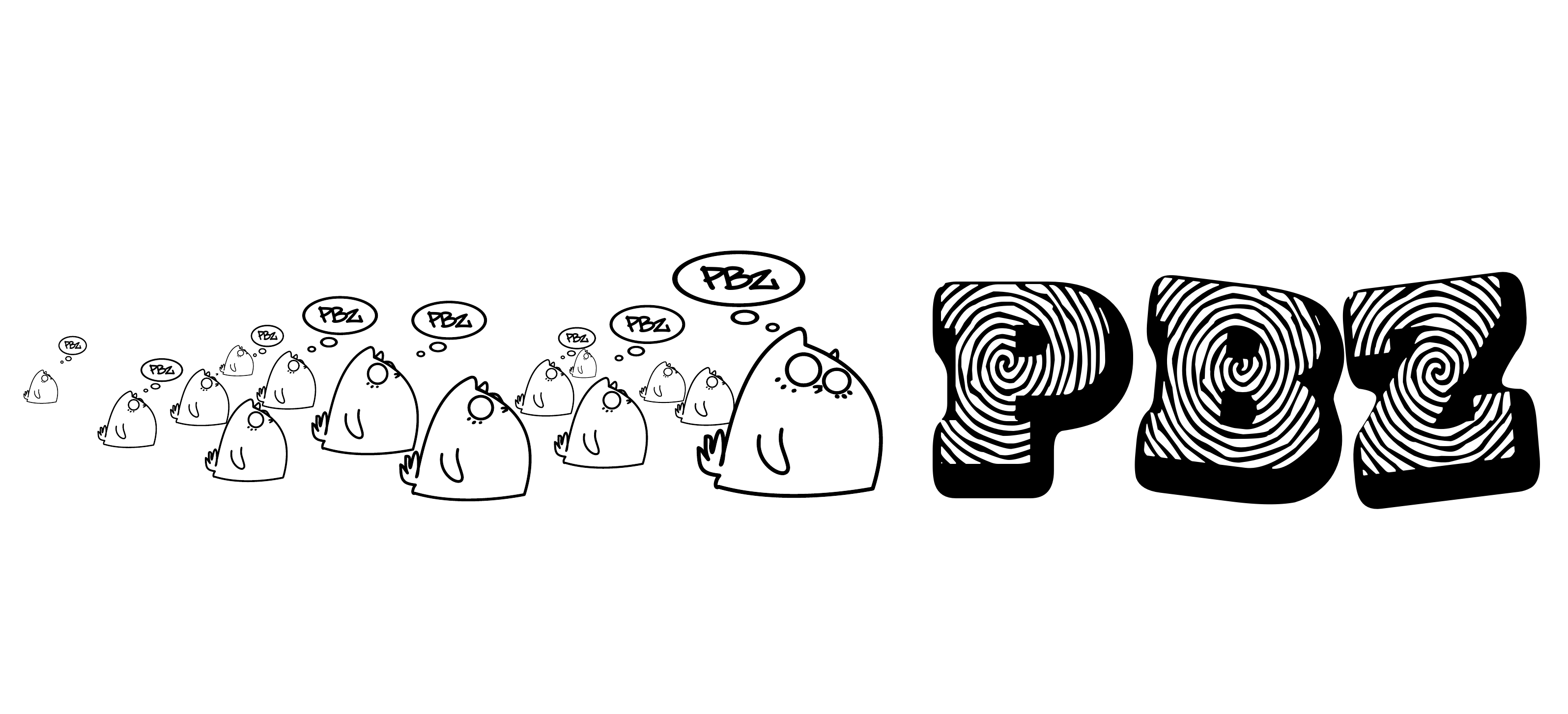 Groupe PBZ, visuel pour stickers et t-shirts, créé par Thomas Sanson