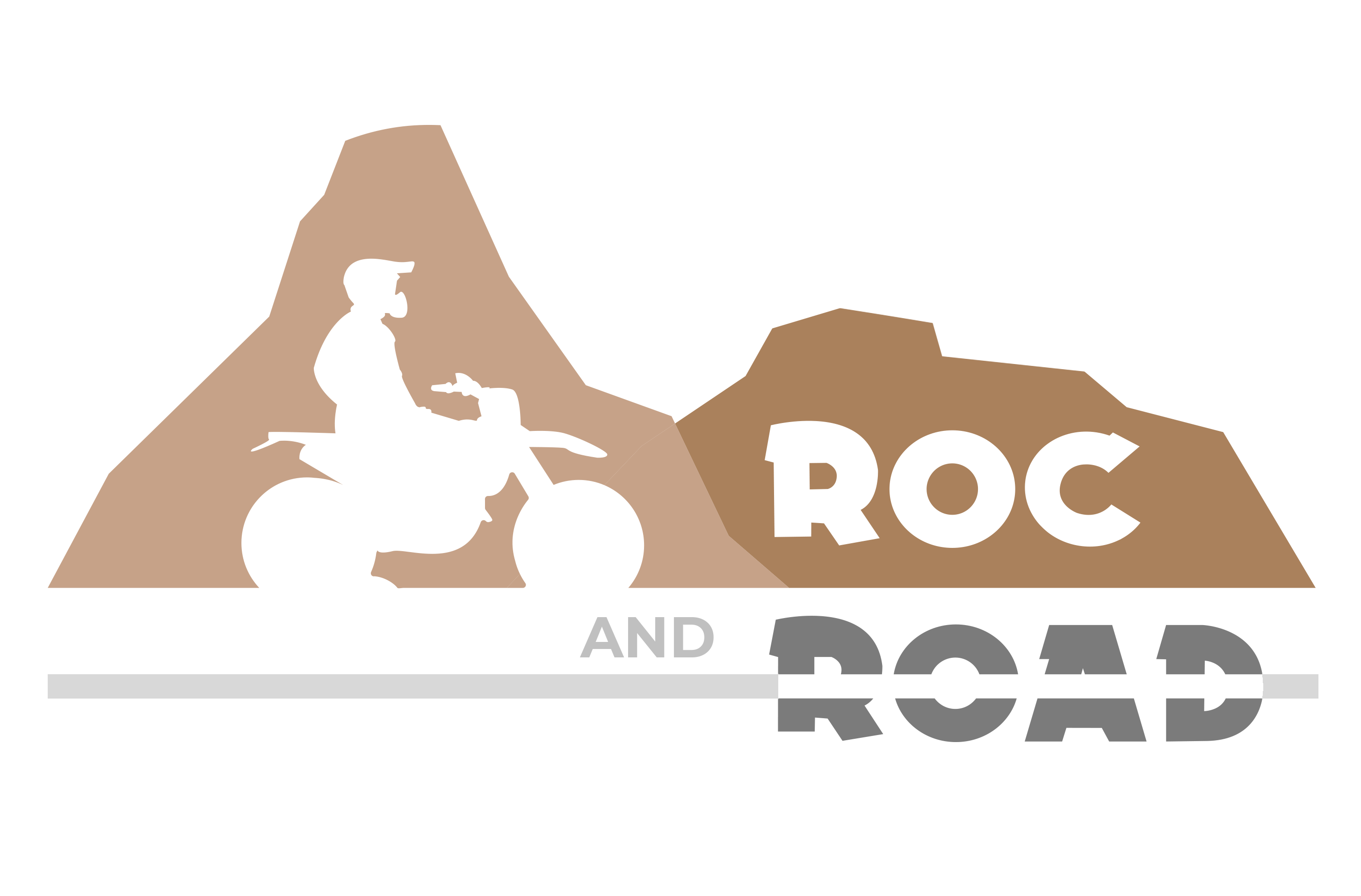 logo de l'association roc and road, motocross trial et enduro, déssiné par Thomas Sanson